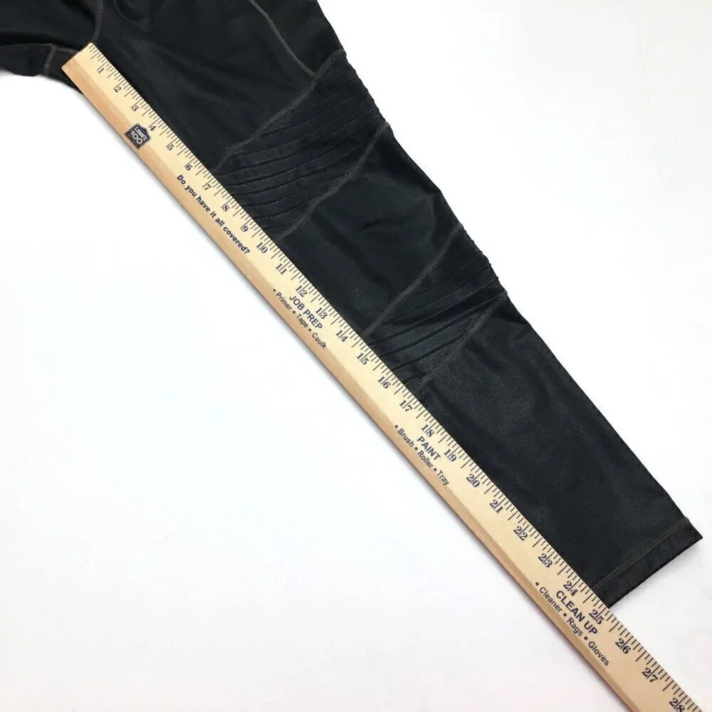 Athleta Women's Black Leggings Inclination Moto Sparkly Small length 25